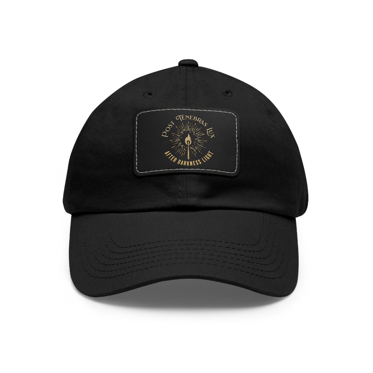 Post Tenebras Lux - Dad Hat with Leather Patch Calvinist Apparel™