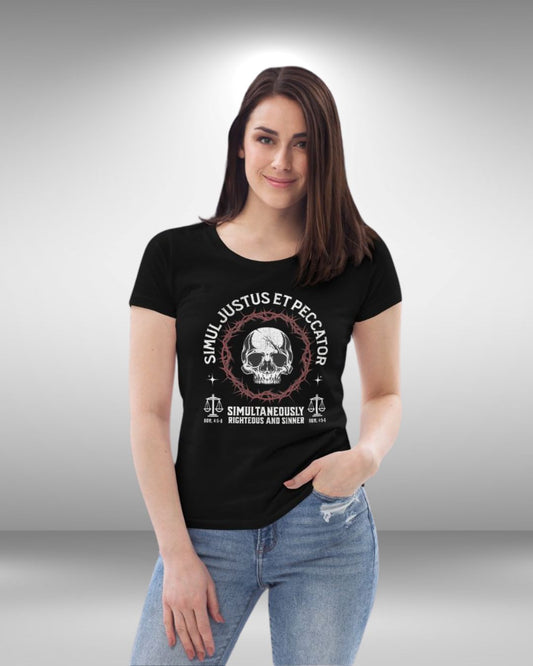 Simul Justus et Peccator - Women's Relaxed Fit Tee Calvinist Apparel™