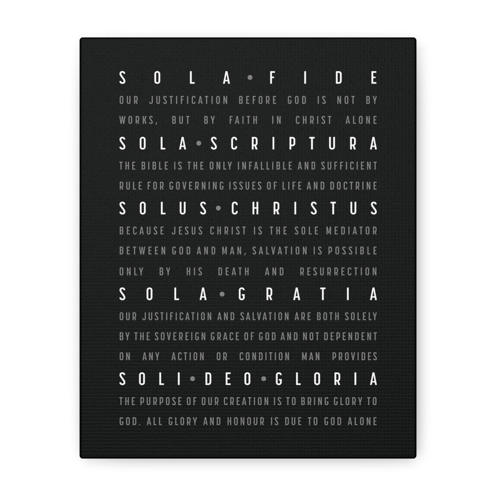 The Five Solas - Canvas Print