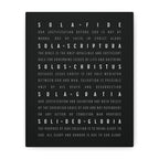 The Five Solas - Canvas Print