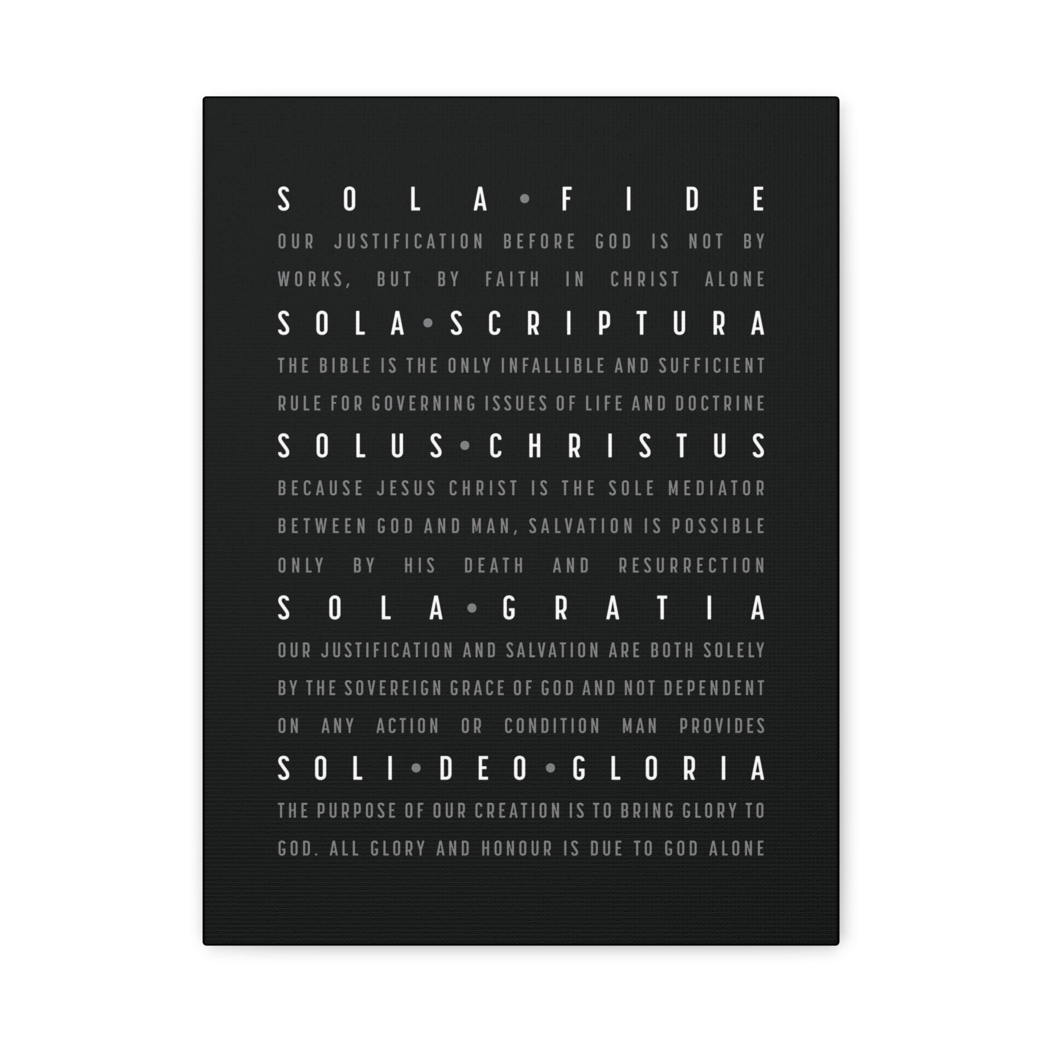 The Five Solas - Canvas Print