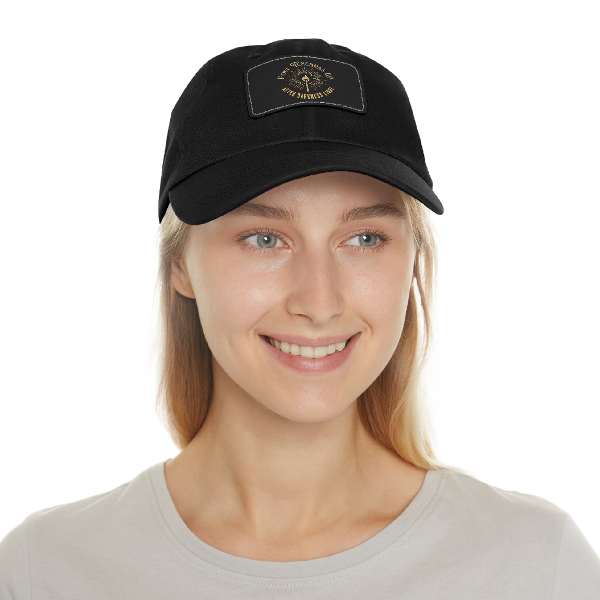 Post Tenebras Lux - Dad Hat with Leather Patch Calvinist Apparel™