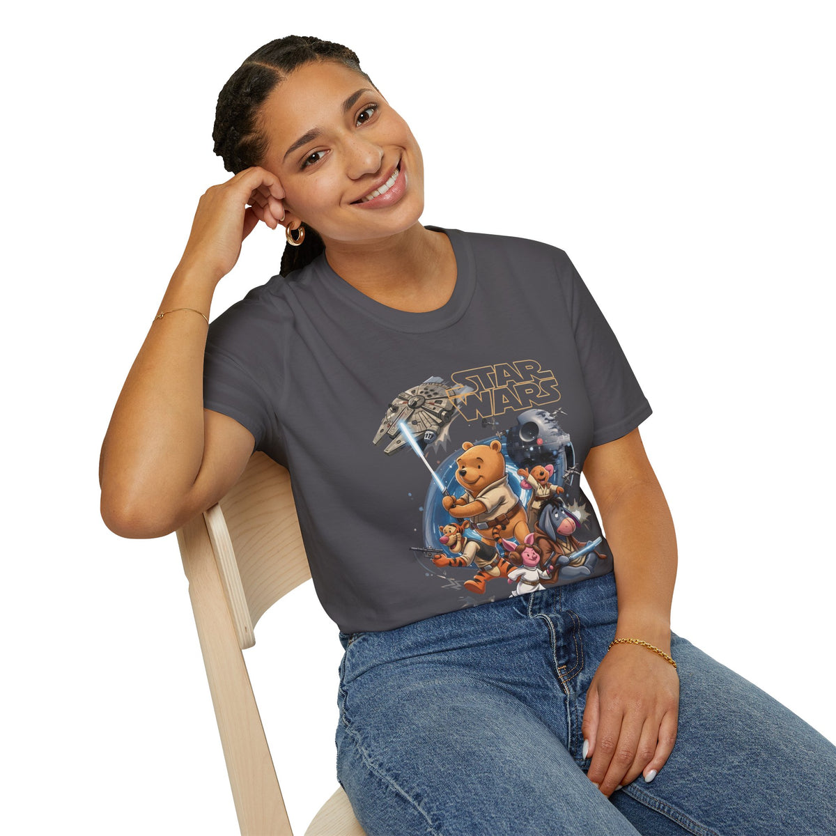 Winnie The Pooh Star Wars Tee — Retro Space Adventure Tee