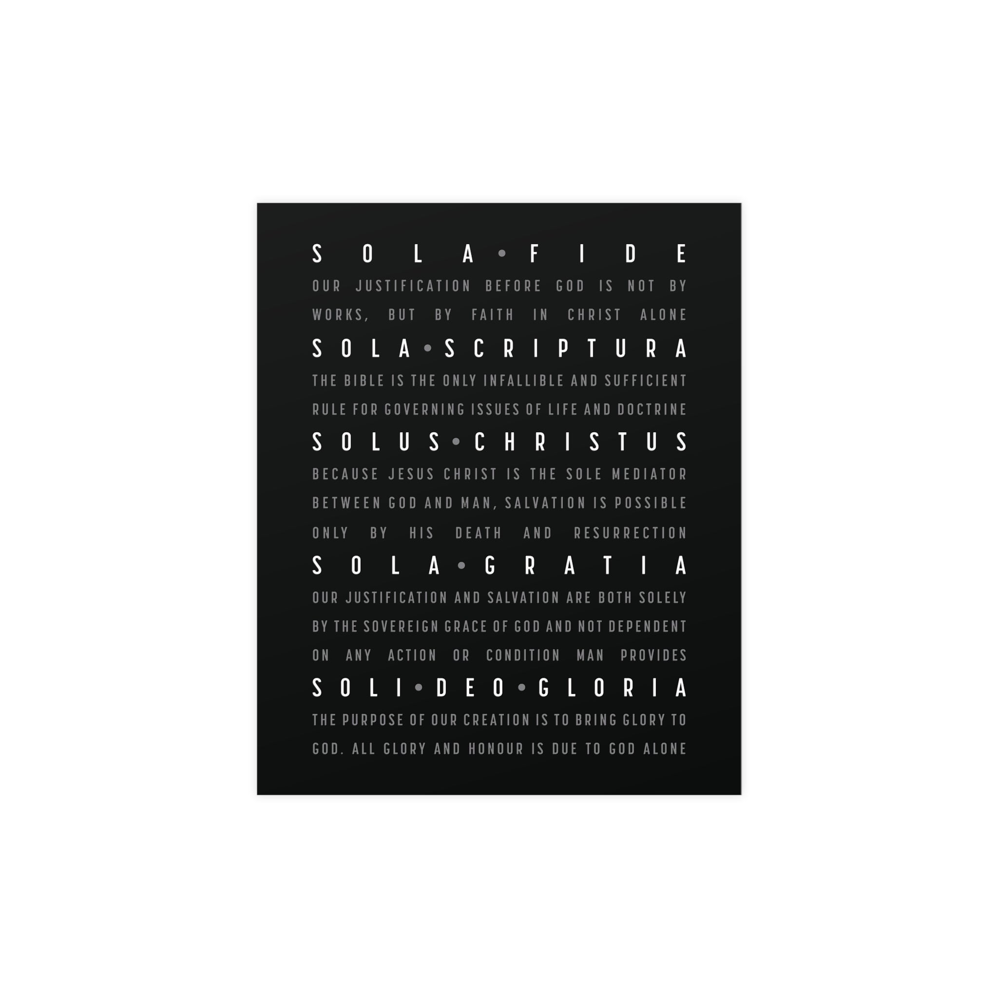 The Five Solas Poster