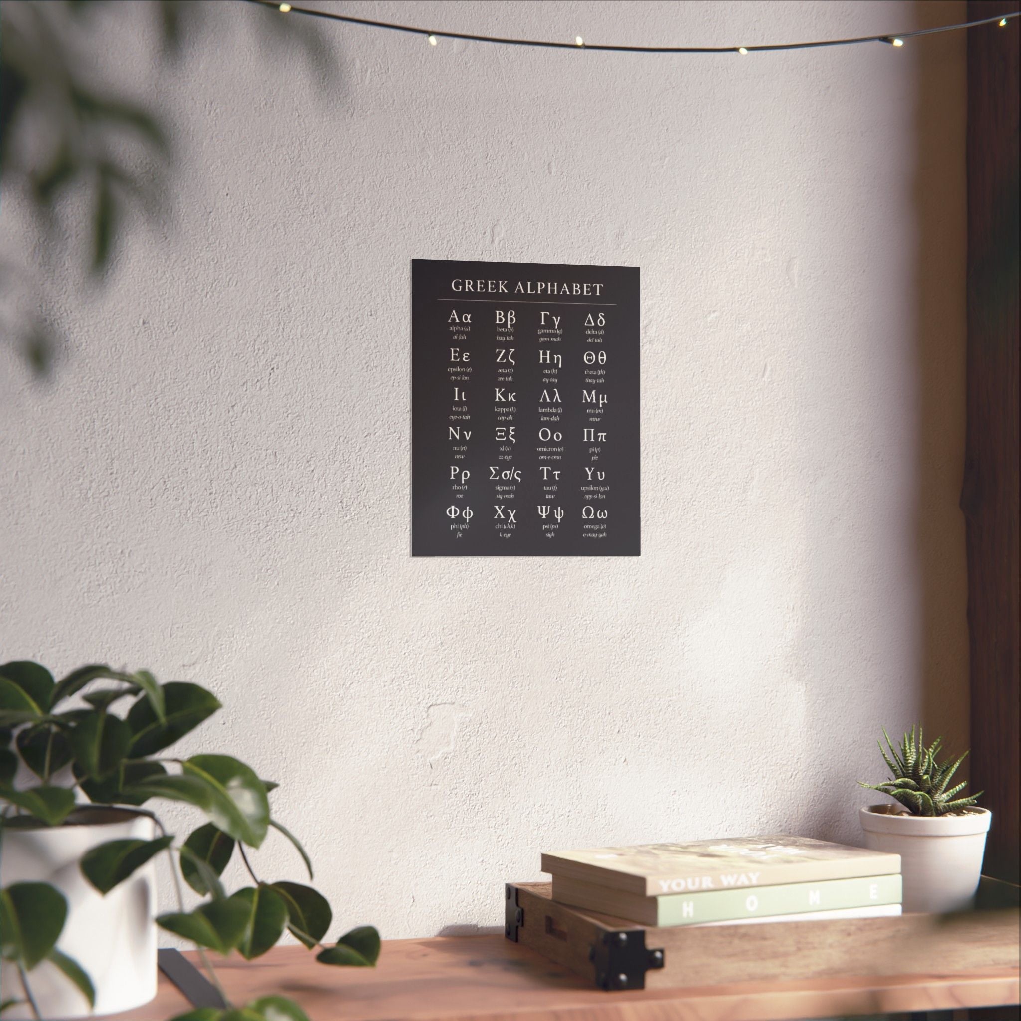 Greek Alphabet -  Dark Charcoal Matte Vertical Posters