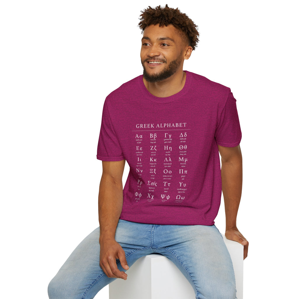 Greek Alphabet Unisex Softstyle T-Shirt - Perfect for Students and Scholars