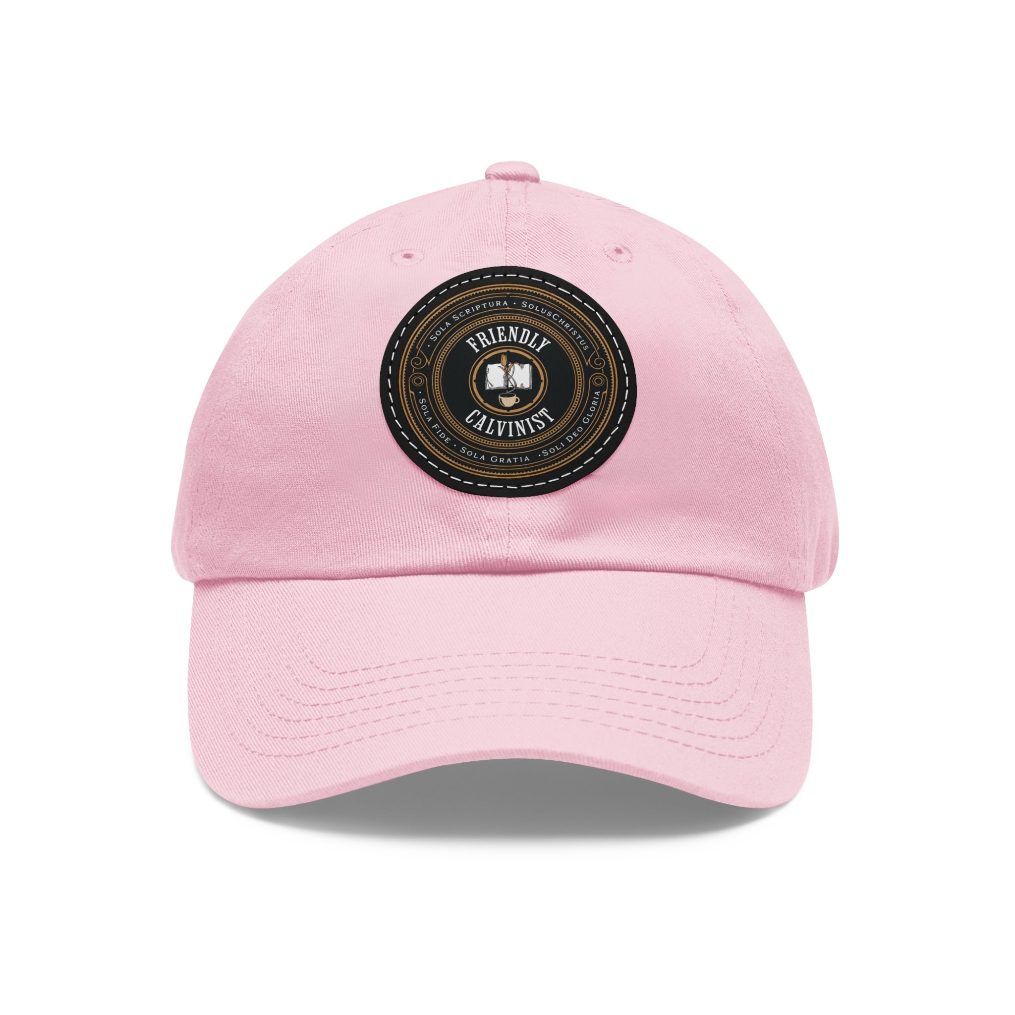 Friendly Calvinist - Dad Hat with Round Leather Patch