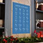 Greek Alphabet -  Aqua Blue Matte Vertical Posters