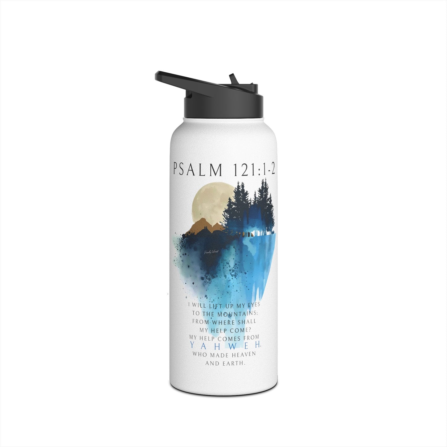 My Help Comes From YAHWEH - Stainless Steel Water Bottle Calvinist Apparel™