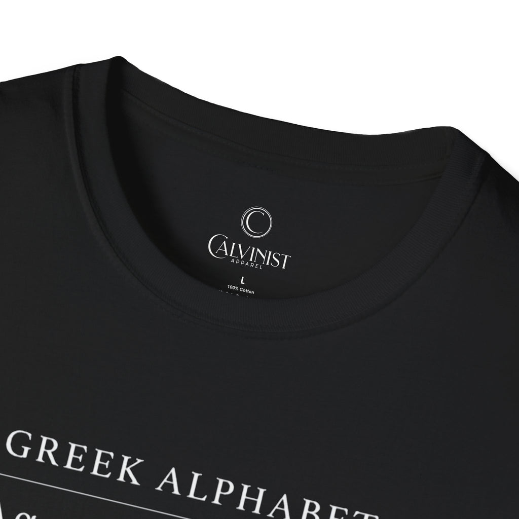 Greek Alphabet Unisex Softstyle T-Shirt - Perfect for Students and Scholars