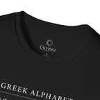 Greek Alphabet Unisex Softstyle T-Shirt - Perfect for Students and Scholars