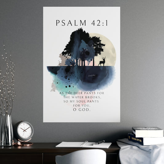 My Soul Thirsts For God - Vertical Matte Posters Printify