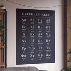Greek Alphabet -  Dark Grey Matte Vertical Posters