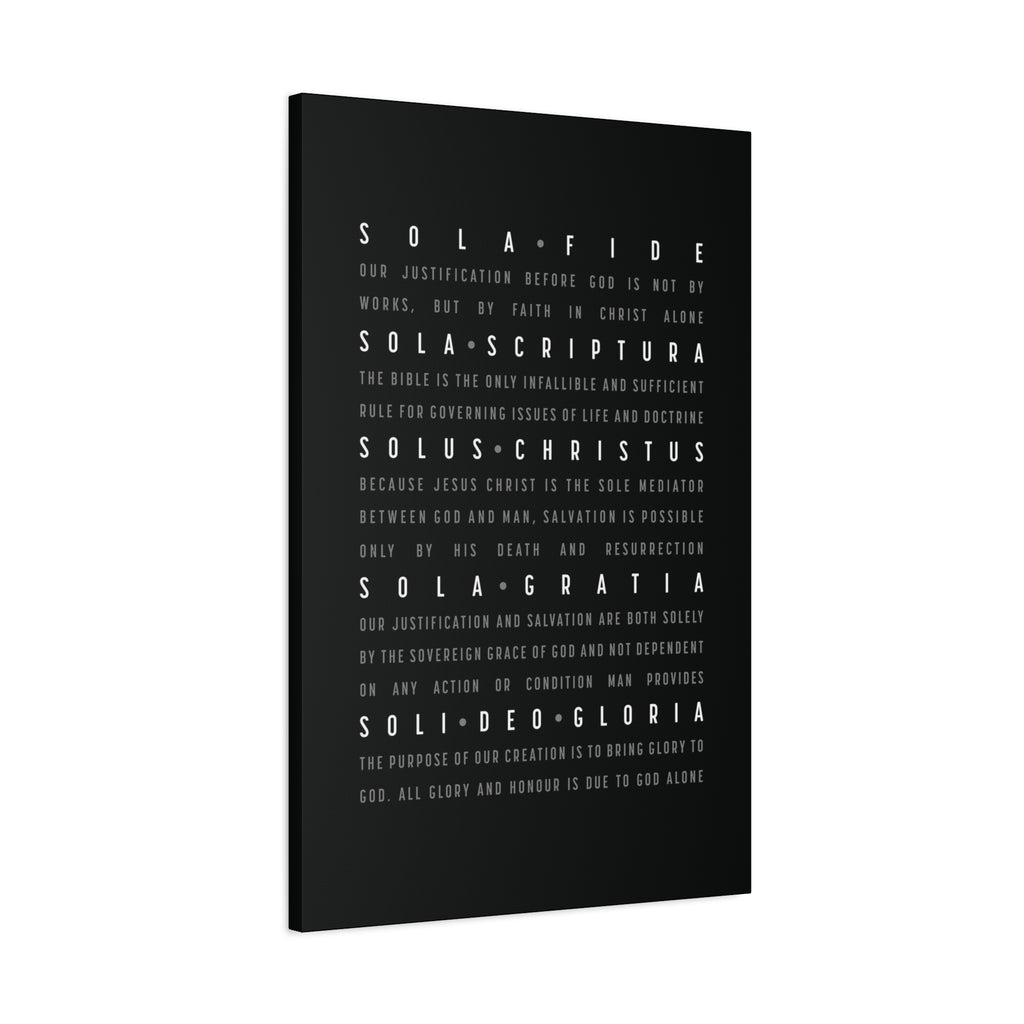 The Five Solas - Canvas Print
