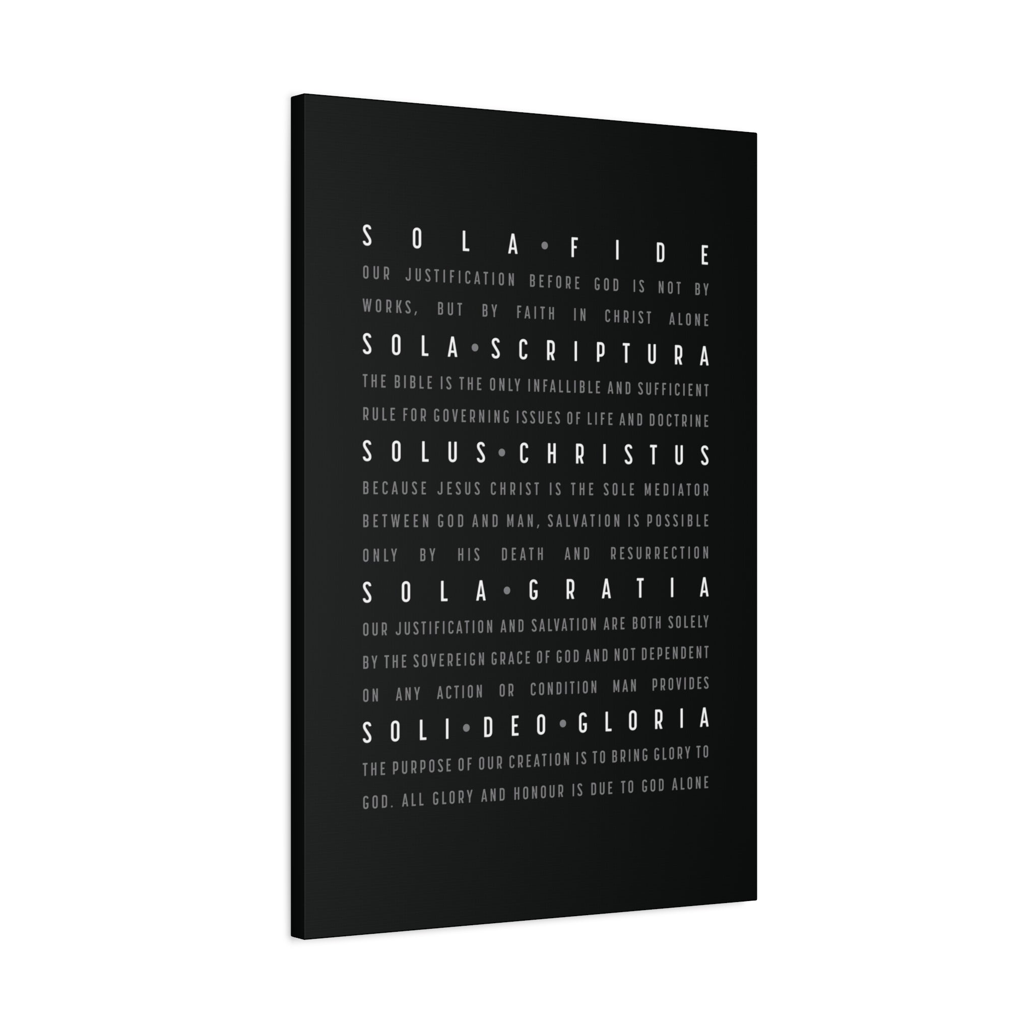 The Five Solas - Canvas Print