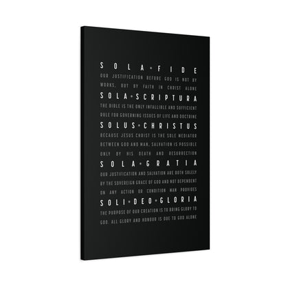 The Five Solas - Canvas Print