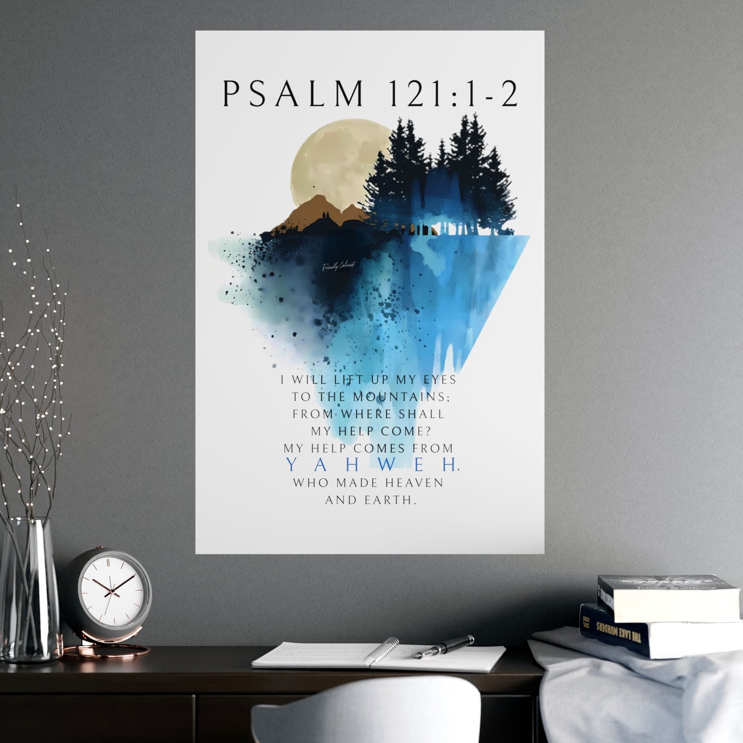 My Help Comes From YAHWEH - Vertical Matte Posters Calvinist Apparel™