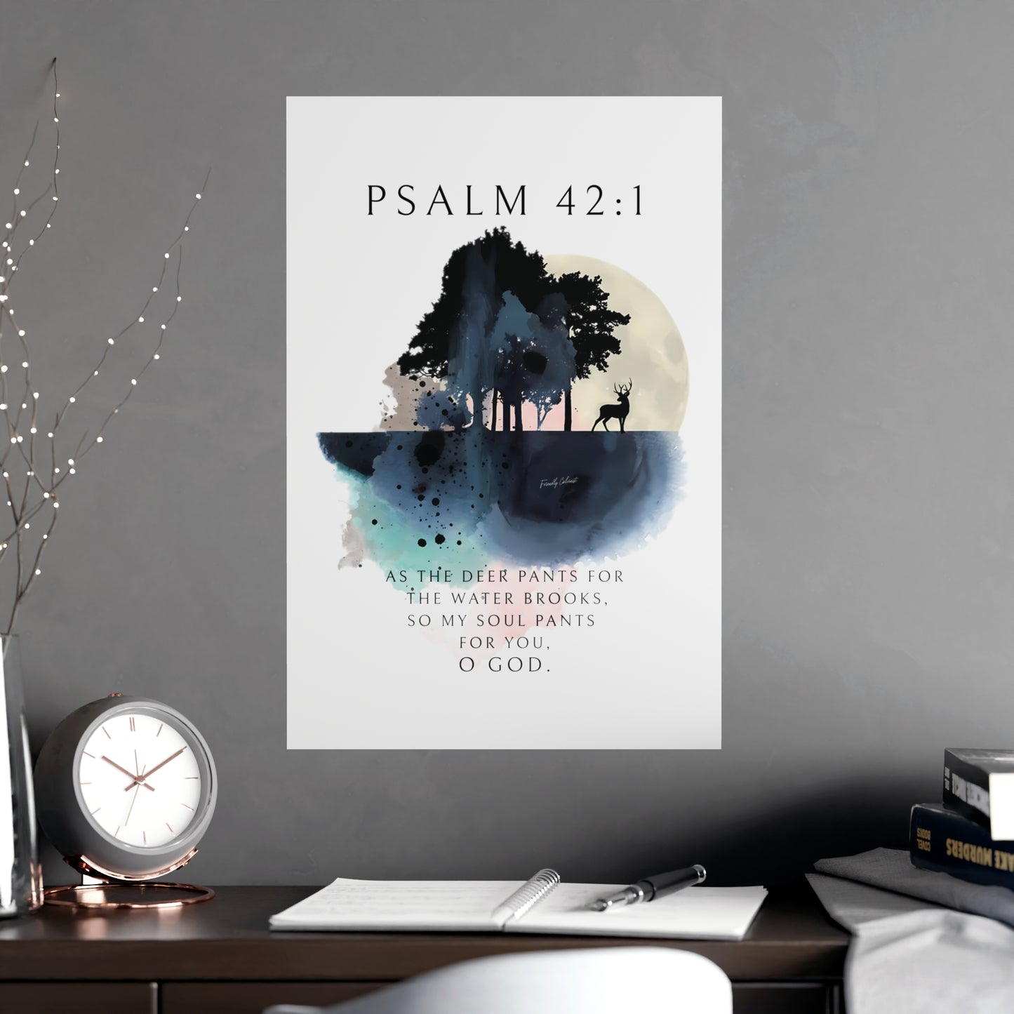 My Soul Thirsts For God - Vertical Matte Posters Printify