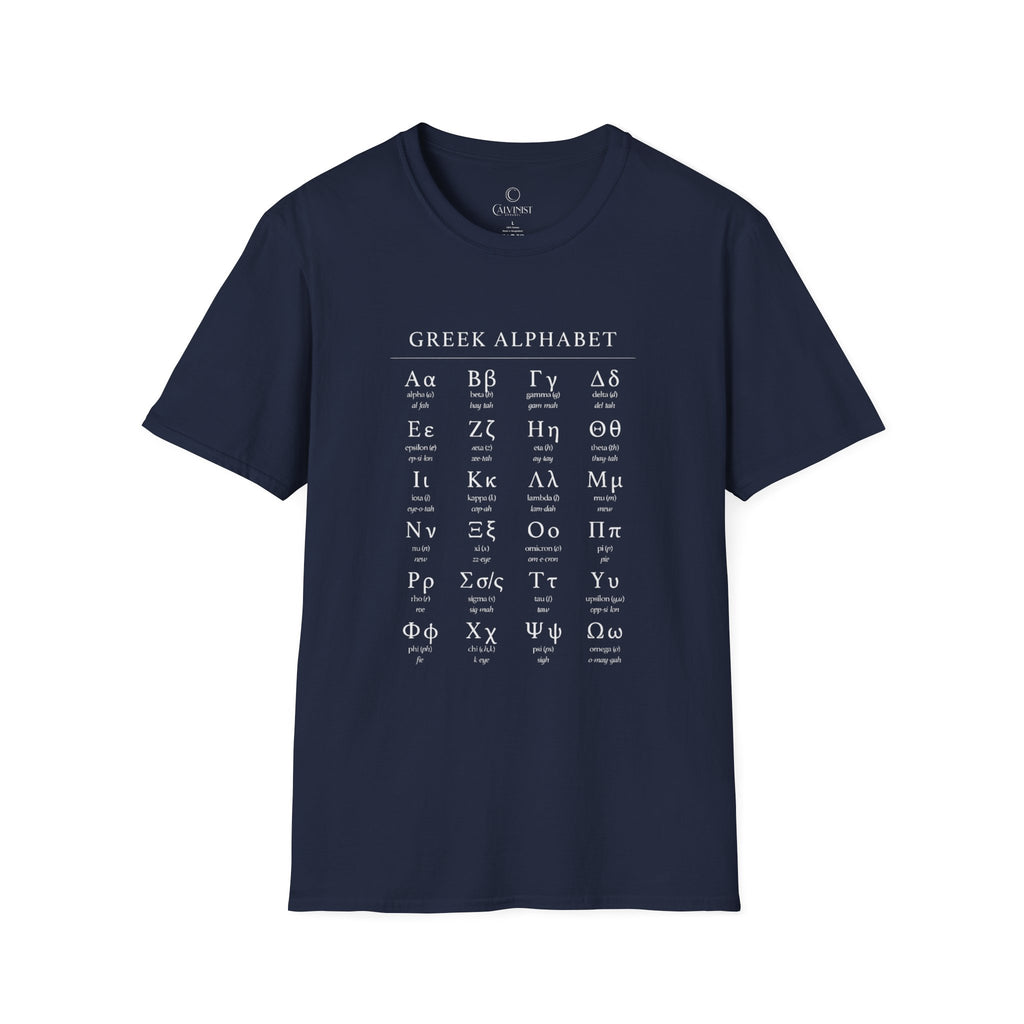 Greek Alphabet Unisex Softstyle T-Shirt - Perfect for Students and Scholars