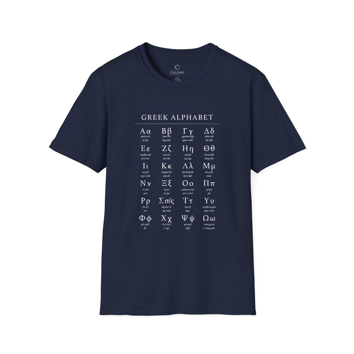 Greek Alphabet Unisex Softstyle T-Shirt - Perfect for Students and Scholars