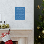 Greek Alphabet -  Aqua Blue Matte Vertical Posters