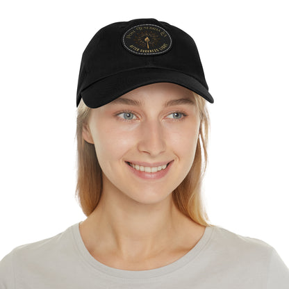 Post Tenebras Lux Dad Hat with Round Leather Patch Calvinist Apparel™