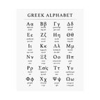 Greek Alphabet - Matte Vertical Posters