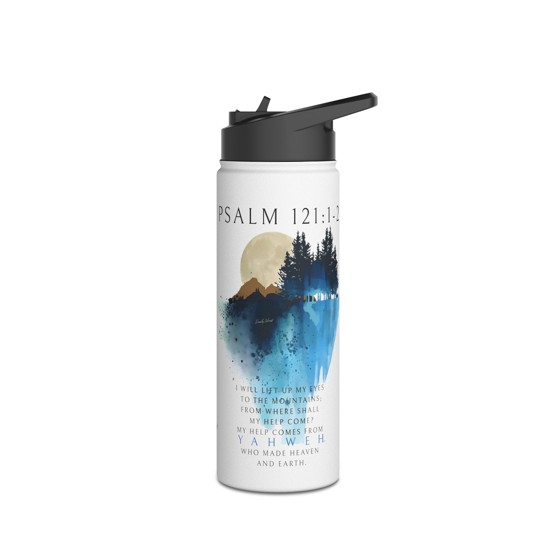 My Help Comes From YAHWEH - Stainless Steel Water Bottle Calvinist Apparel™