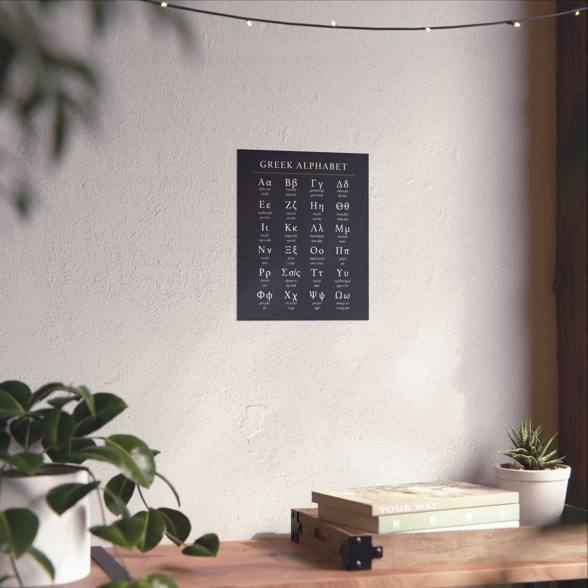 Greek Alphabet -  Dark Grey Matte Vertical Posters