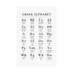 Greek Alphabet - Matte Vertical Posters