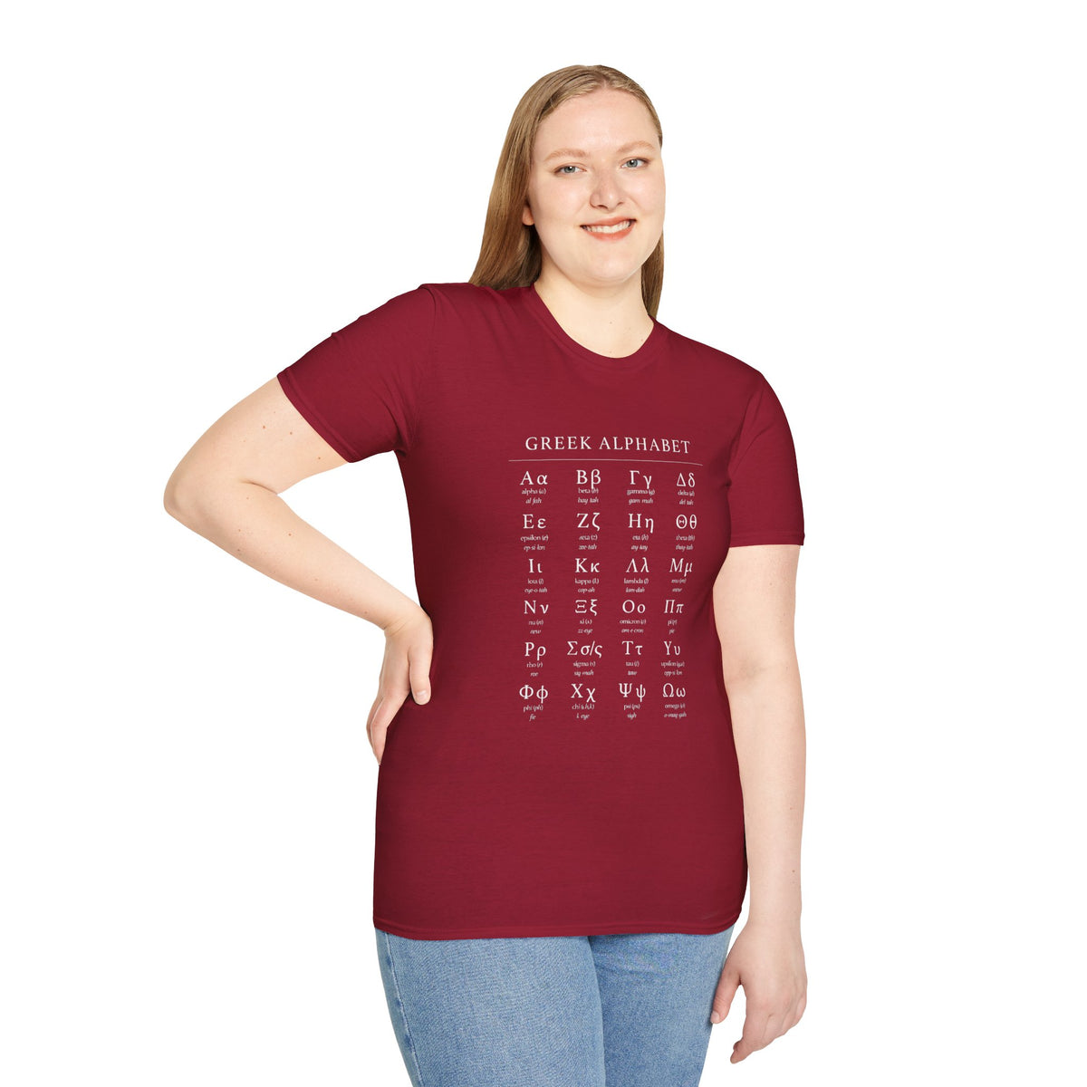 Greek Alphabet Unisex Softstyle T-Shirt - Perfect for Students and Scholars