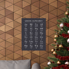 Greek Alphabet -  Dark Charcoal Matte Vertical Posters