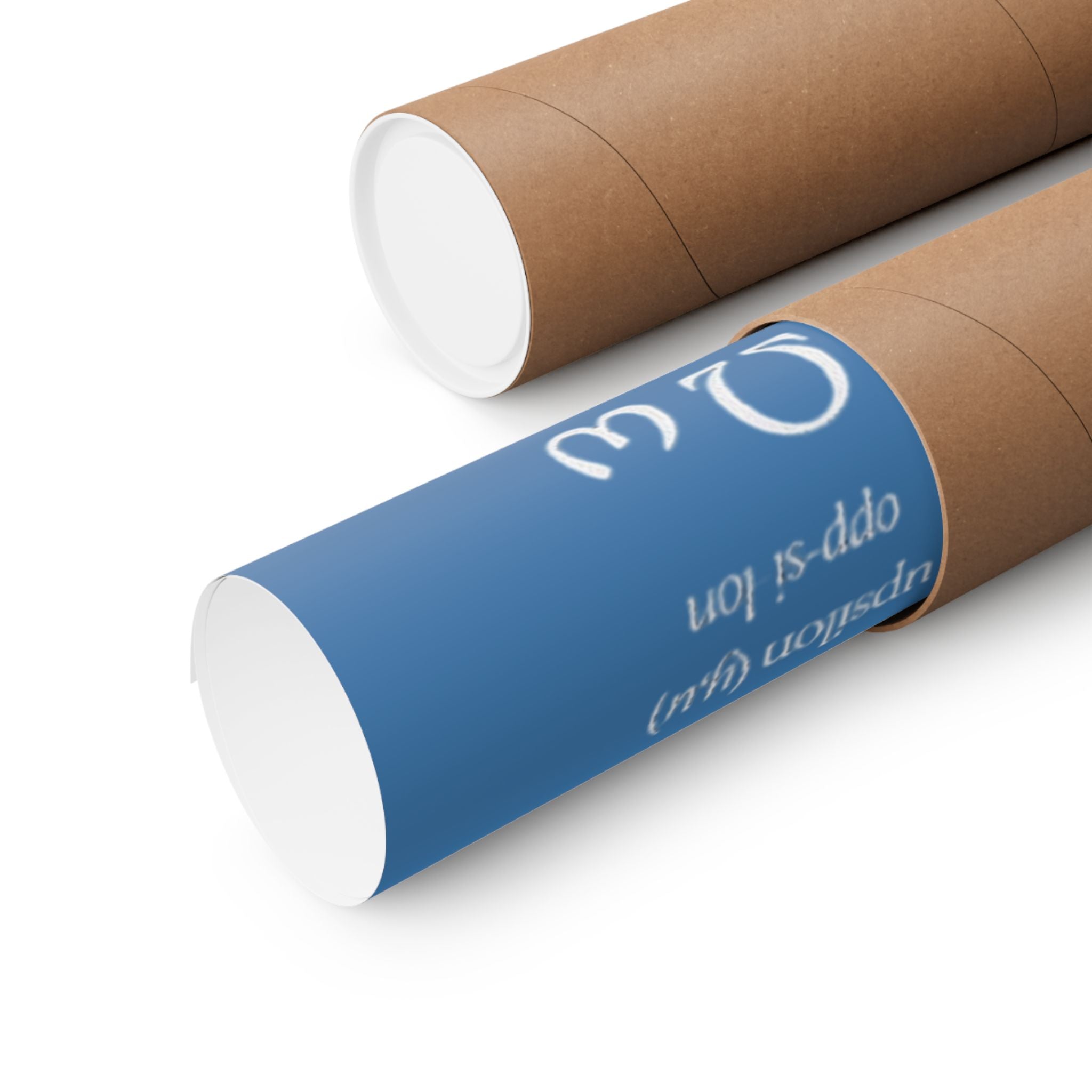 Greek Alphabet -  Aqua Blue Matte Vertical Posters