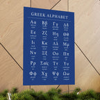Greek Alphabet -  Dark Blue Matte Vertical Posters