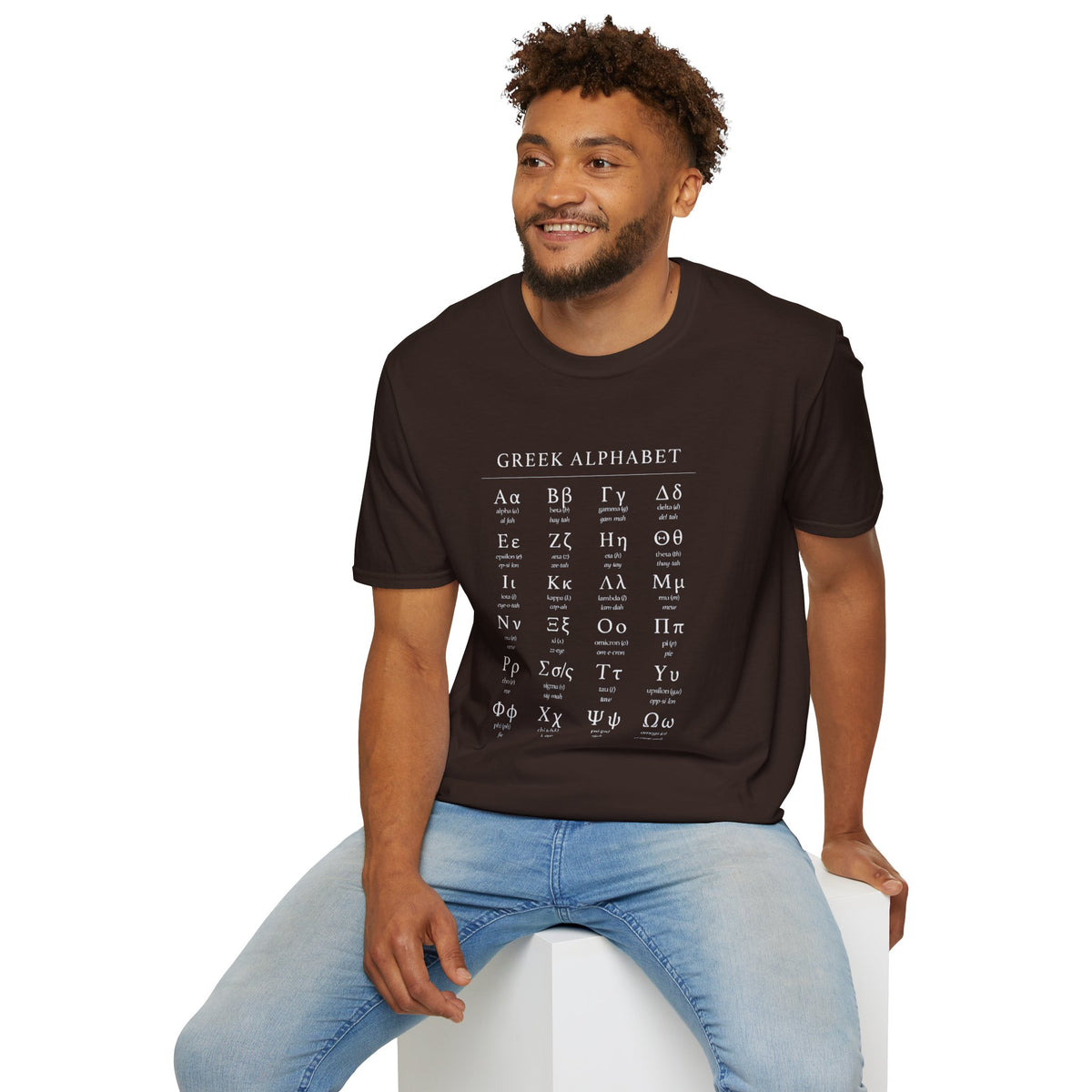 Greek Alphabet Unisex Softstyle T-Shirt - Perfect for Students and Scholars
