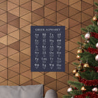 Greek Alphabet -  Dark Grey Matte Vertical Posters