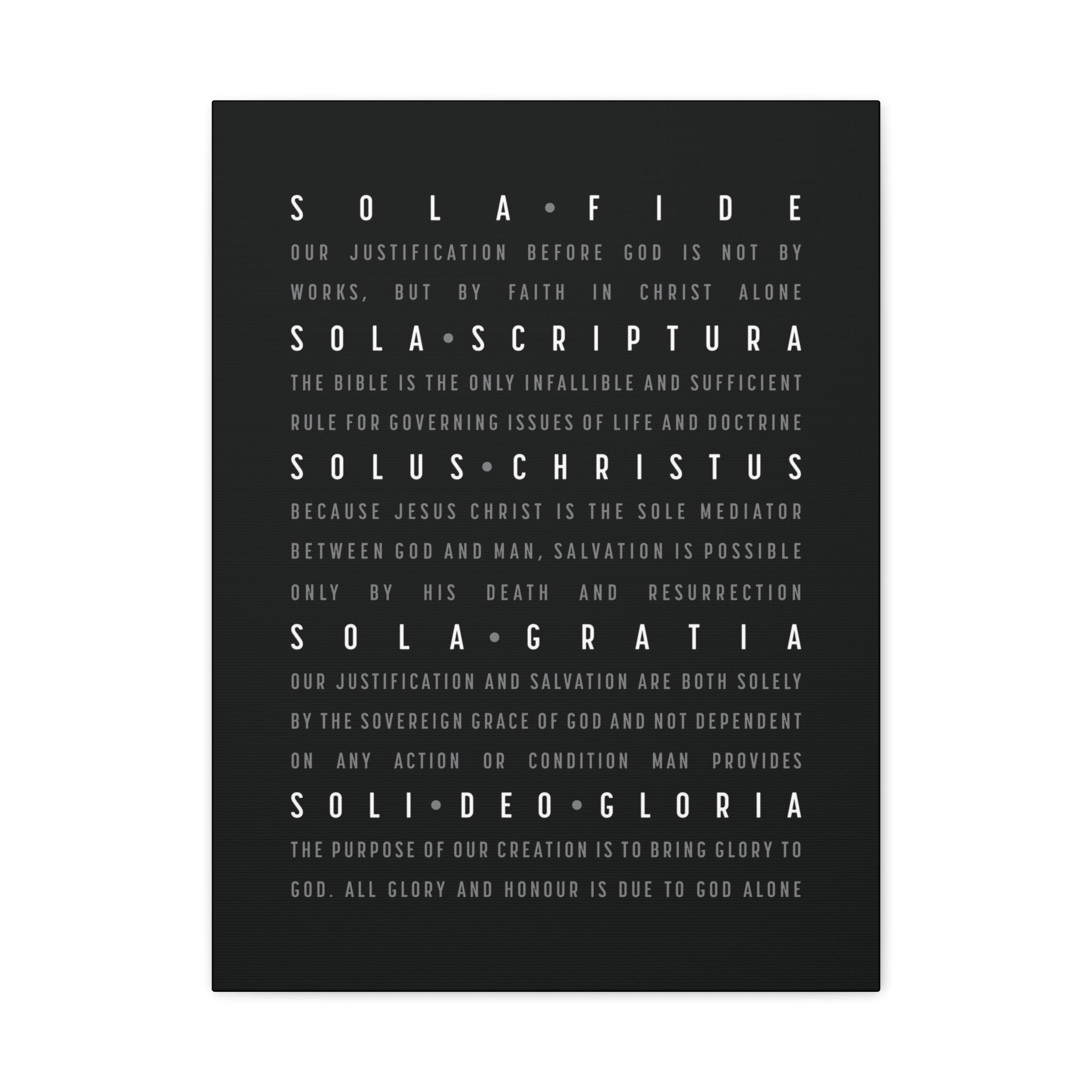 The Five Solas - Canvas Print