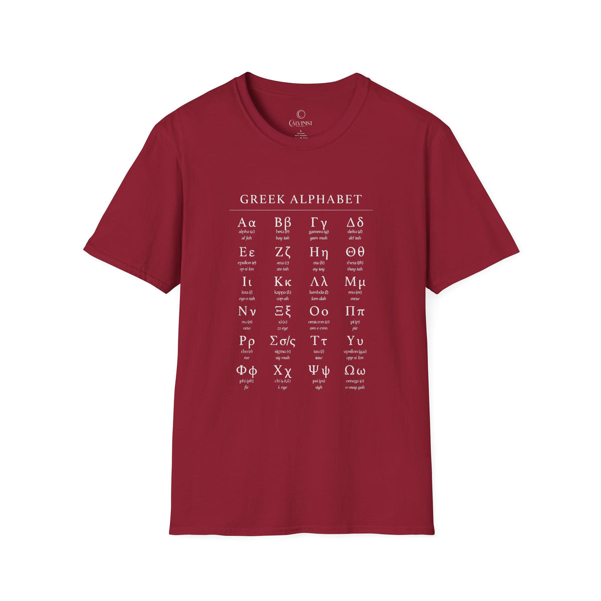 Greek Alphabet Unisex Softstyle T-Shirt - Perfect for Students and Scholars