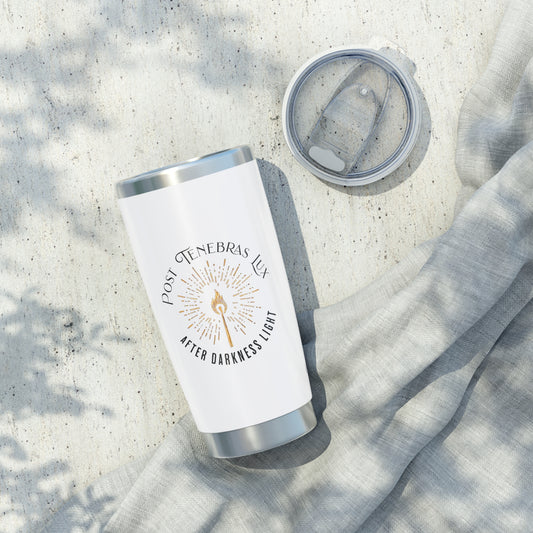 Post Tenebras Lux 20oz White Tumbler