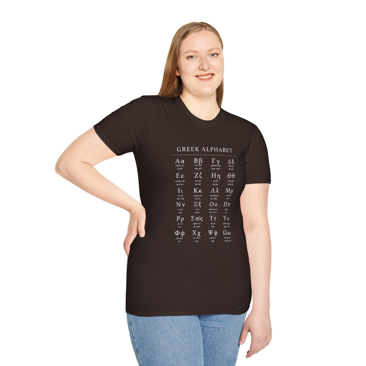 Greek Alphabet Unisex Softstyle T-Shirt - Perfect for Students and Scholars