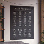 Greek Alphabet -  Dark Charcoal Matte Vertical Posters