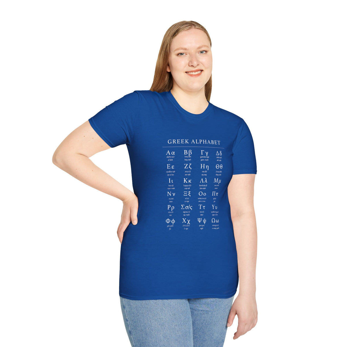 Greek Alphabet Unisex Softstyle T-Shirt - Perfect for Students and Scholars