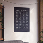 Greek Alphabet -  Dark Grey Matte Vertical Posters