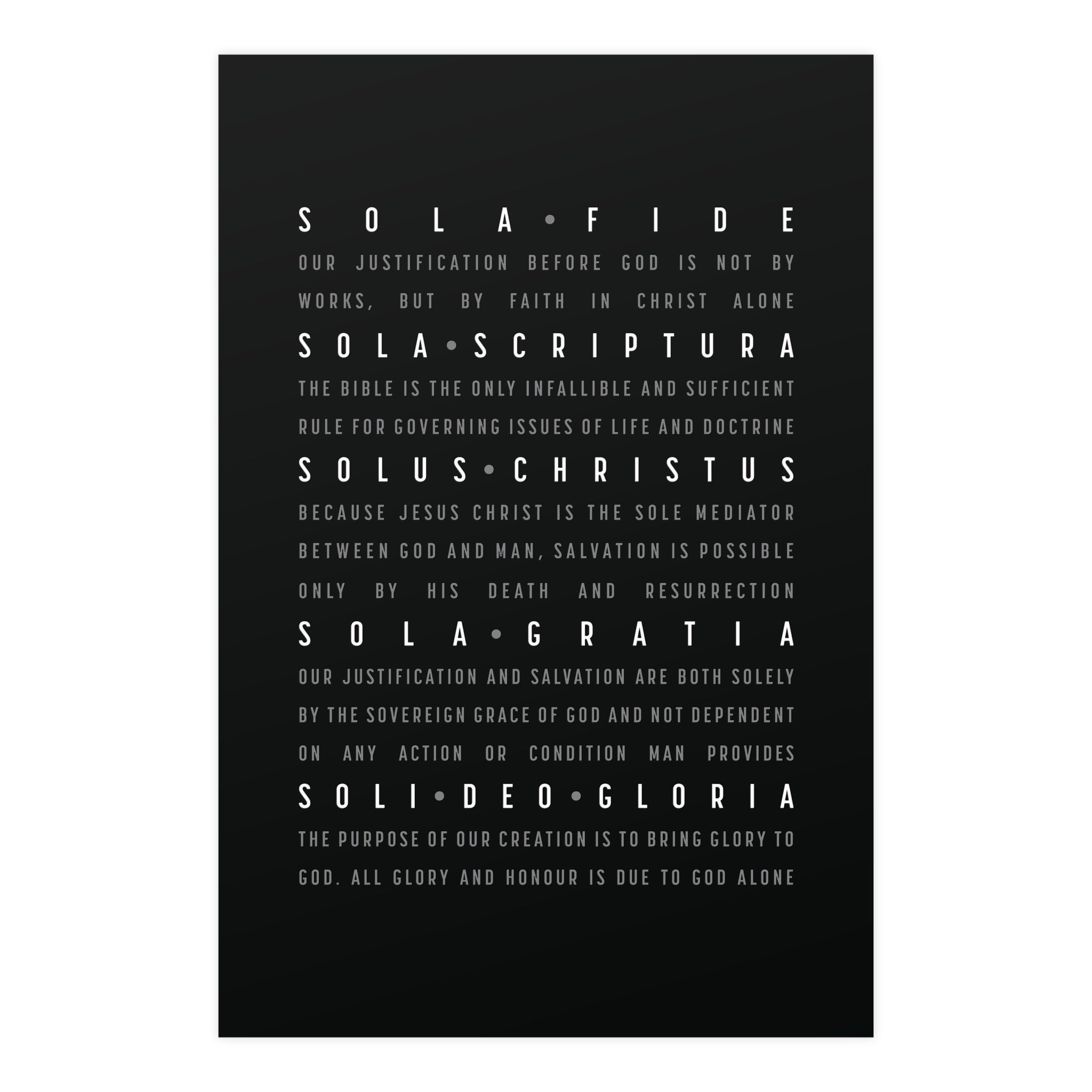 The Five Solas Poster