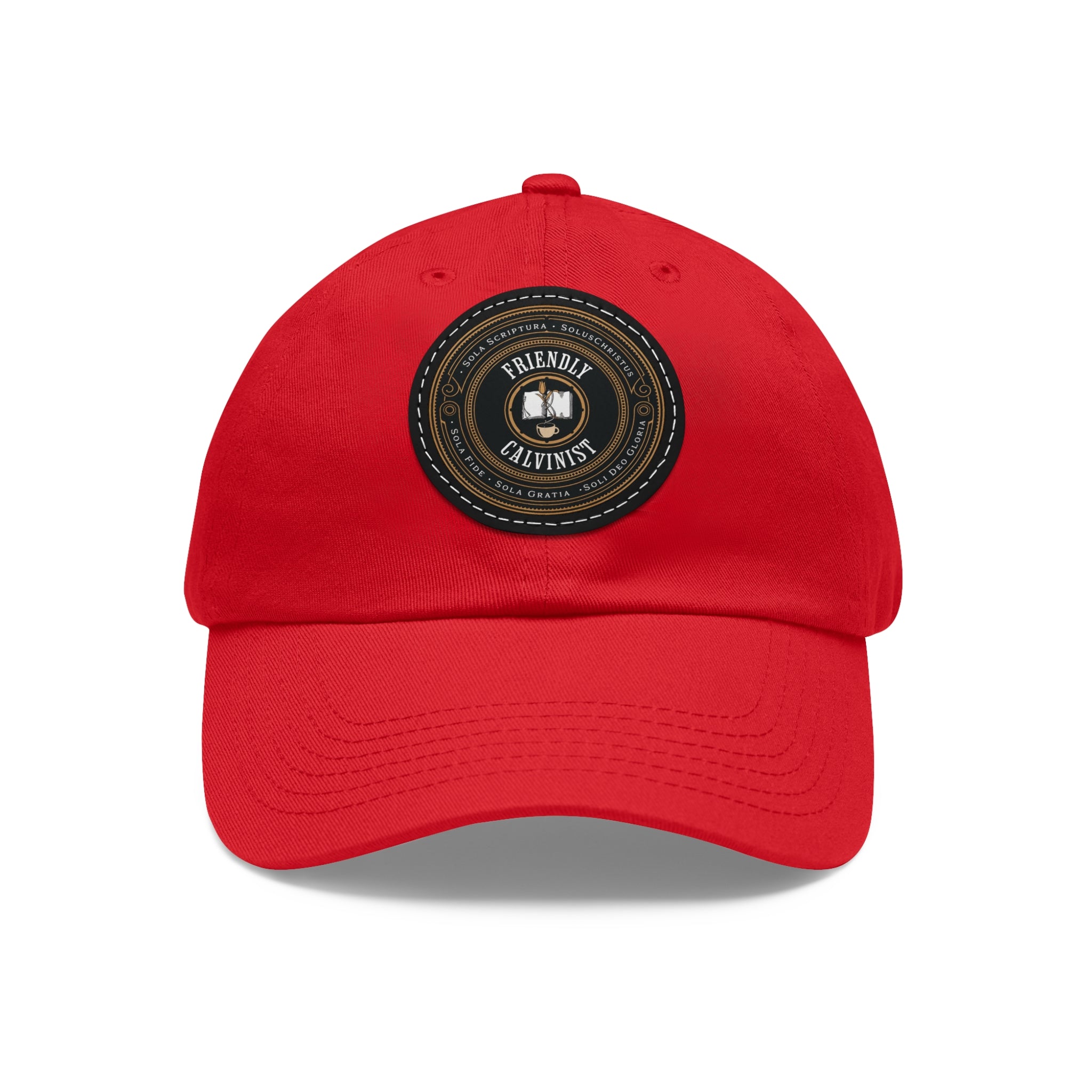 Friendly Calvinist - Dad Hat with Round Leather Patch