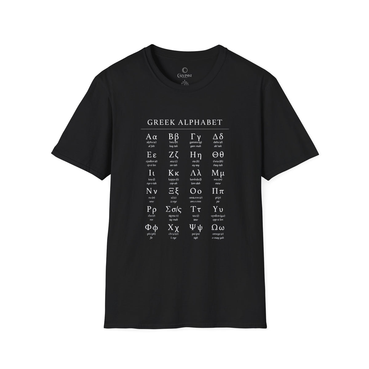 Greek Alphabet Unisex Softstyle T-Shirt - Perfect for Students and Scholars