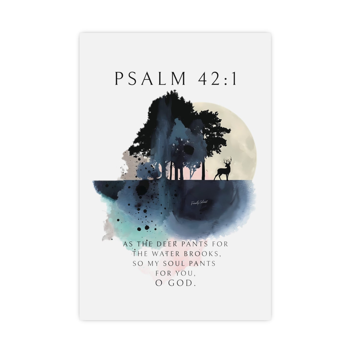 My Soul Thirsts For God - Vertical Matte Posters Printify