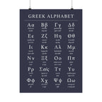 Greek Alphabet -  Dark Grey Matte Vertical Posters