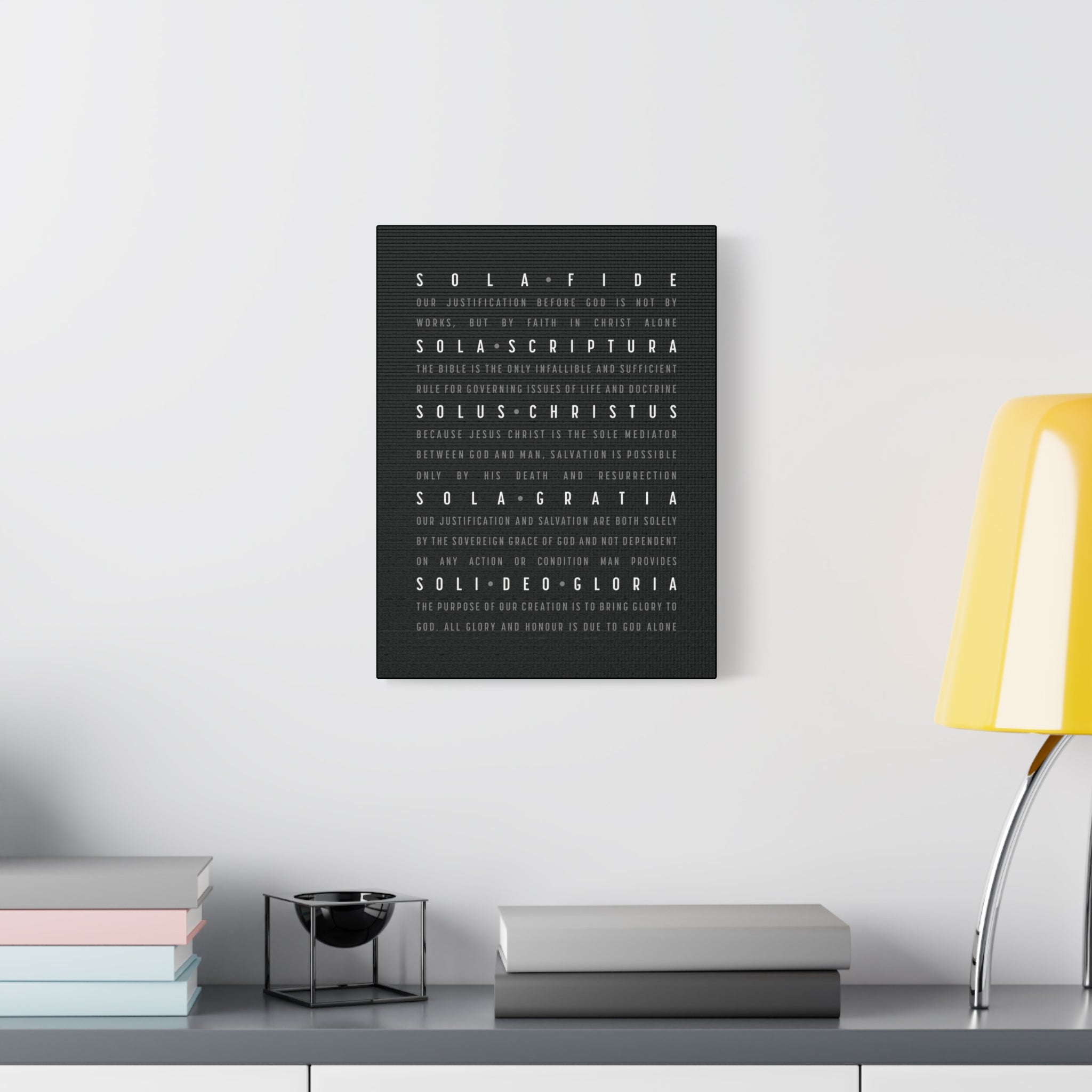 The Five Solas - Canvas Print