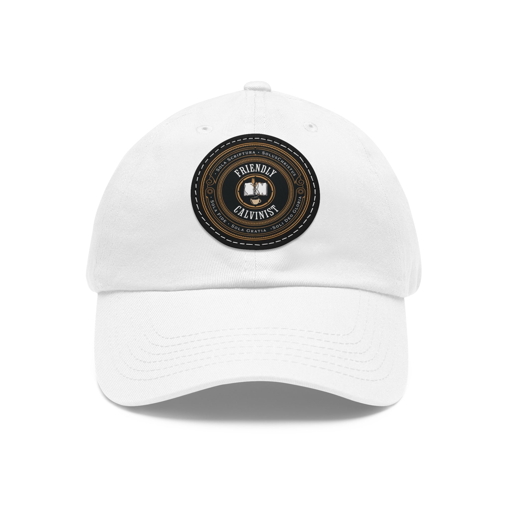 Friendly Calvinist - Dad Hat with Round Leather Patch